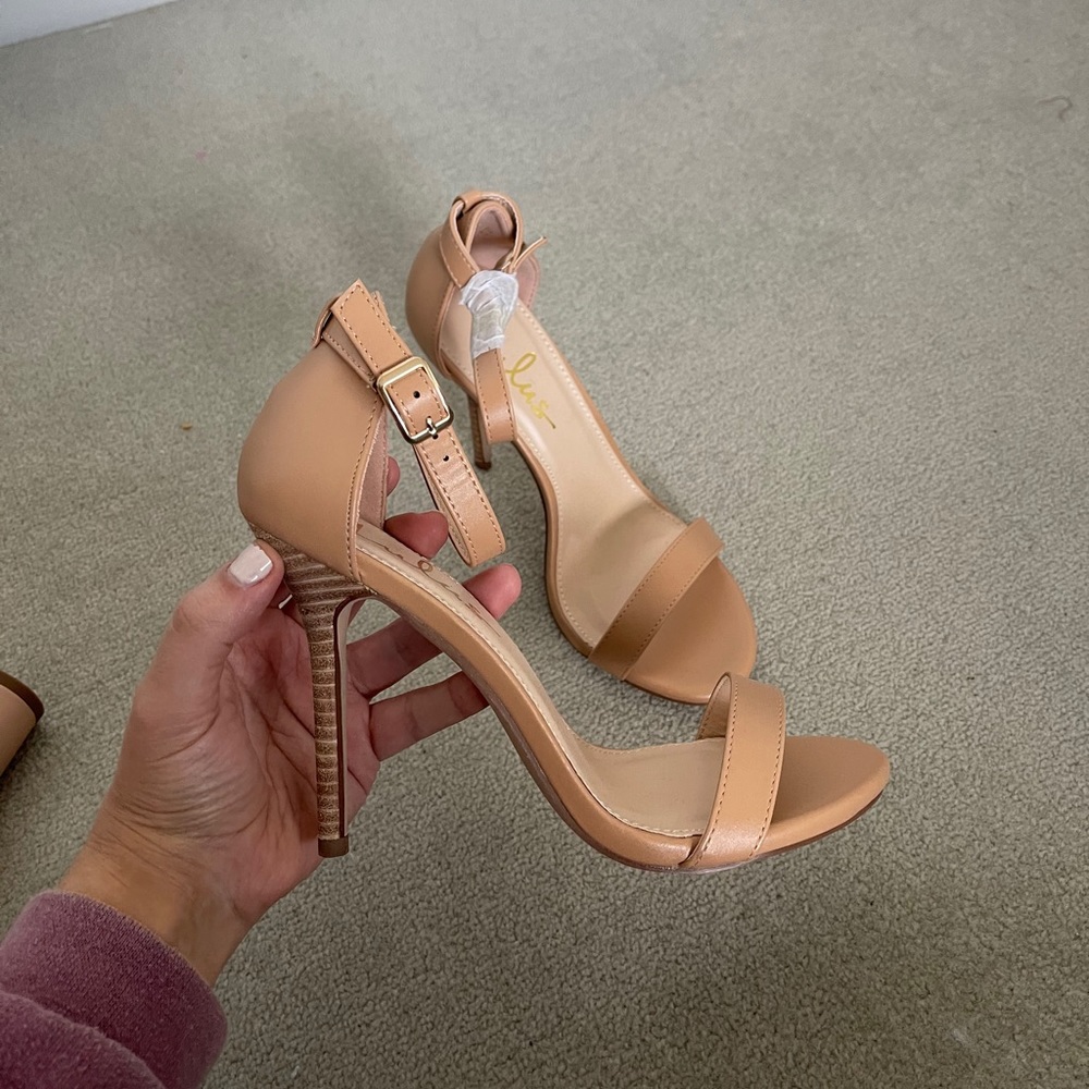 Nude Sandal Heels - Picture 7 of 7
